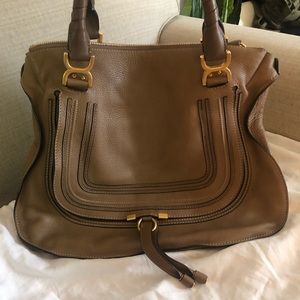 chloe marcie large satchel in nut